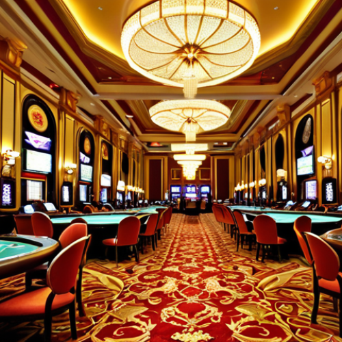 Home 6 **
"A professional establishing shot of a luxurious Macau casino interior, showcasing elegant architecture, ornate details, and patrons in modest, professional attire. Focus on the opulence and excitement, with soft, diffused lighting. Safe for work, appropriate content, fully clothed, professional setting, perfect anatomy, correct proportions, family-friendly atmosphere, high quality."
**